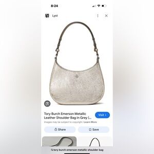 Tory Burch Emerson Metallic Zip Shoulder Bag